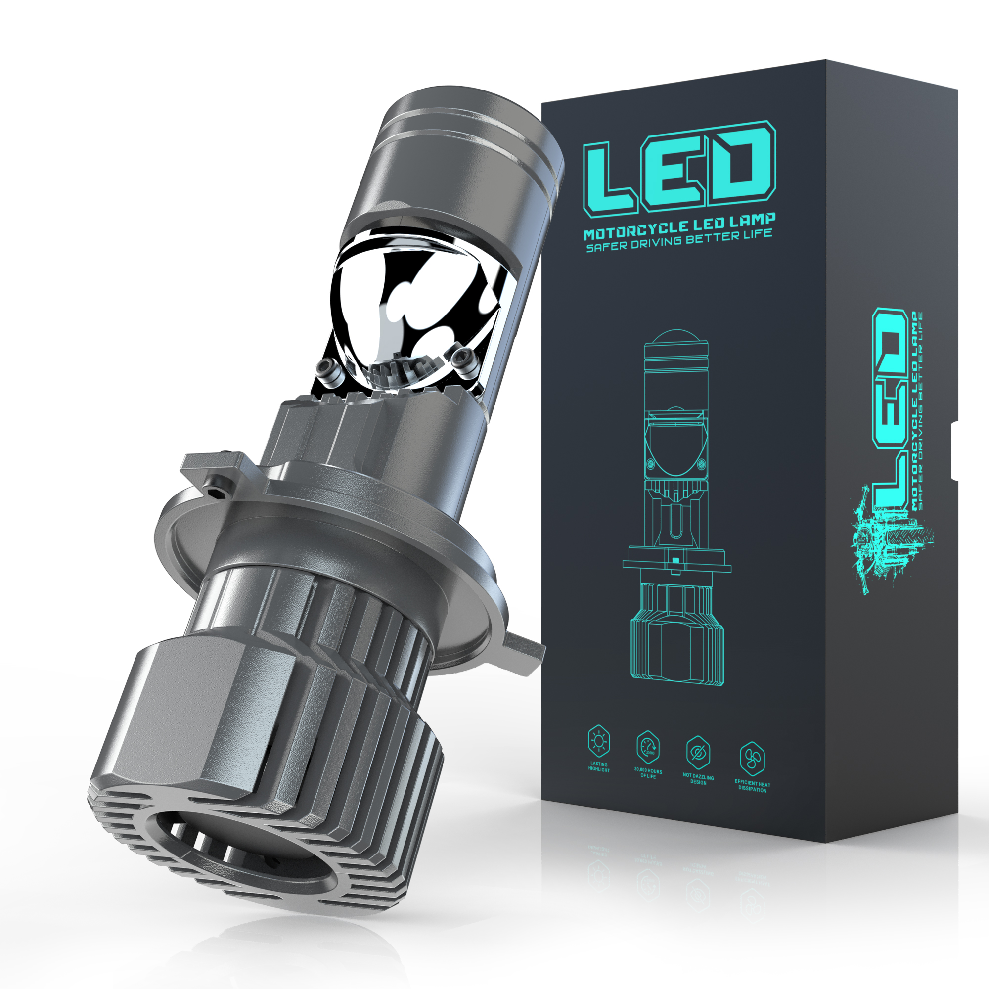 Lente de farol de LED de alta potência