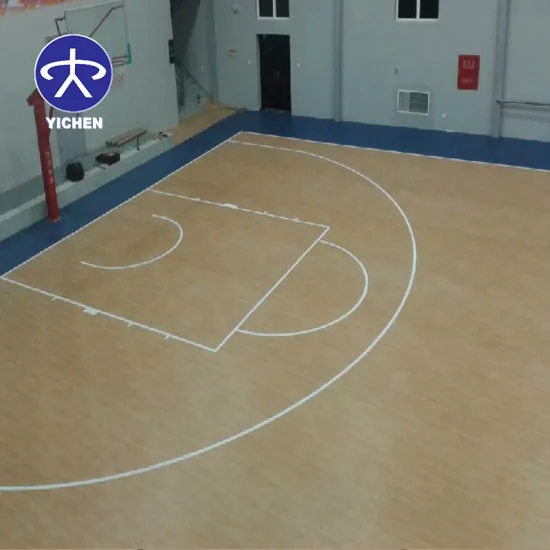 PVC Vinyl Roll Flooring for Basketball, Badminton, and Sports Courts