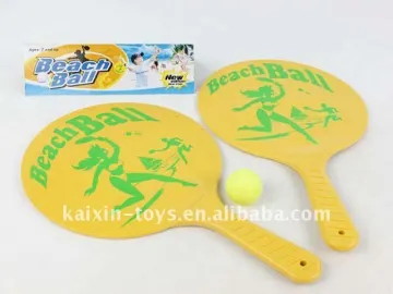plastic beach racket set