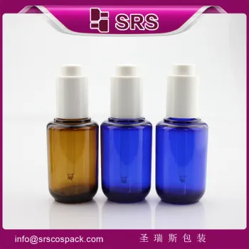 SRS034-50ml C luxury PETG bottle for essential oil, empty plastic dropper bottle
