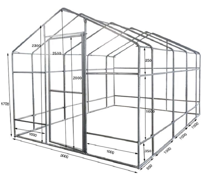 Double Film Warm Garden Greenhouse 3m*4m