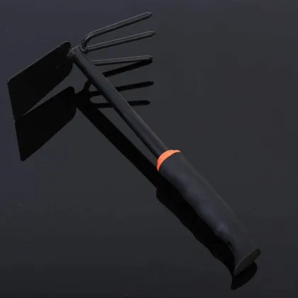 Professional Dual-Headed Garden Hoe and Weeding Tool: A Multipurpose, Sturdy Garden Rake and Hoe Combination