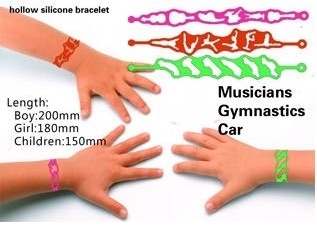 Hollow silicone bracelet, tattoo silicone wristband