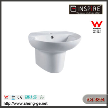 SG 9204 china suppliers bathroom ceramic wall hung basin with high quality