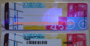 Verified Online Windows 7 Product Key Sticker , X18 New Coa Sticker