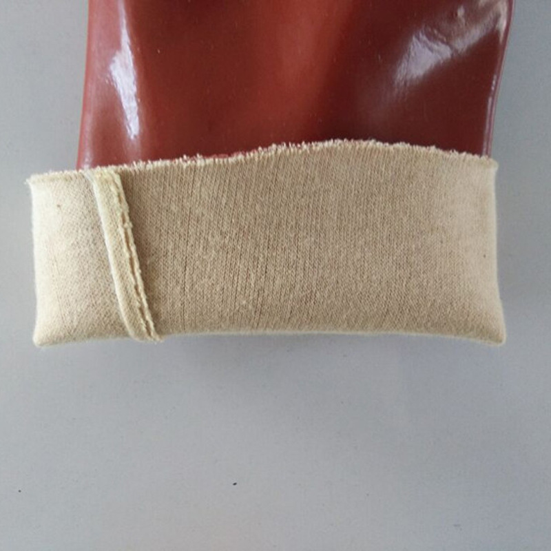 Brown Pvc Coatd Glove. Ομαλό φινίρισμα. 30εκ