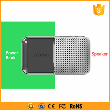 2 in 1 metal power bank bluetooth speaker built-in 5000mah battery