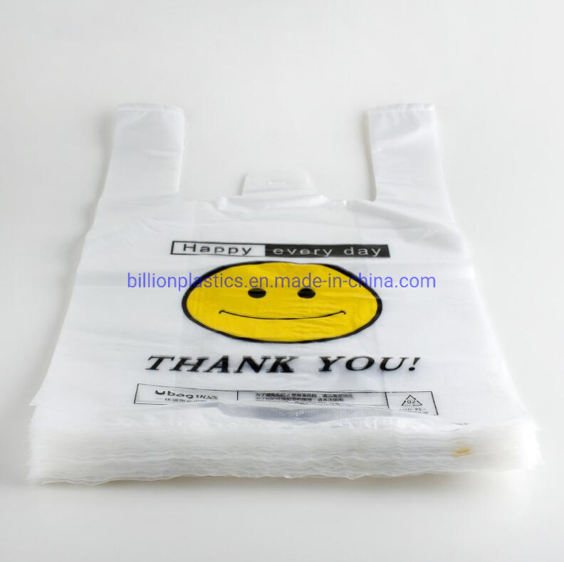 Environmentally Friendly Heavy Duty LDPE HDPE Vest Carrier Plastic Bags