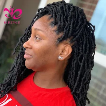 Wholesale  REINE 14" 36" 18 Inch Crochet Ombre 24 Inches  Locs Hair Faux Locs Synthetic Hair Extension Crochet Braiding Hair