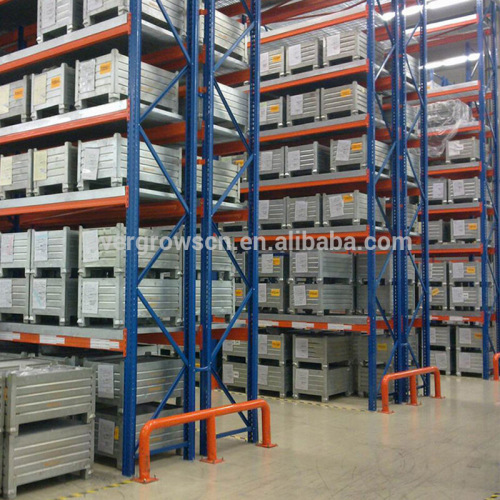 Q235B Metal Warehouse Storage Shelves Stackable Storage Cages