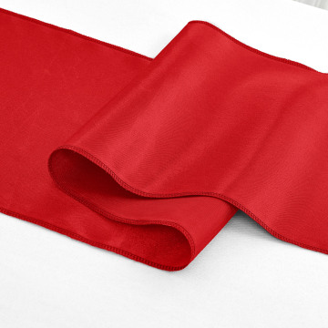 Modern Luxury Red Satin Table Runners for Sustainable Wedding and Event Decor