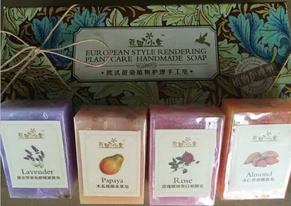 Rose essential oil whitening beauty facial soap