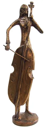Cello Player Modern Bronze Sculpture BS114A