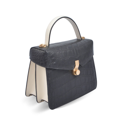 Borsa tote convertibile Urban Edge Satchel bianca e nera