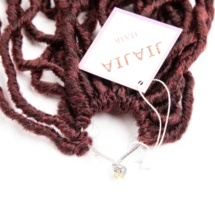 JIAJIA Ombre Faux locs Hair Pre Looped Crochet Hair