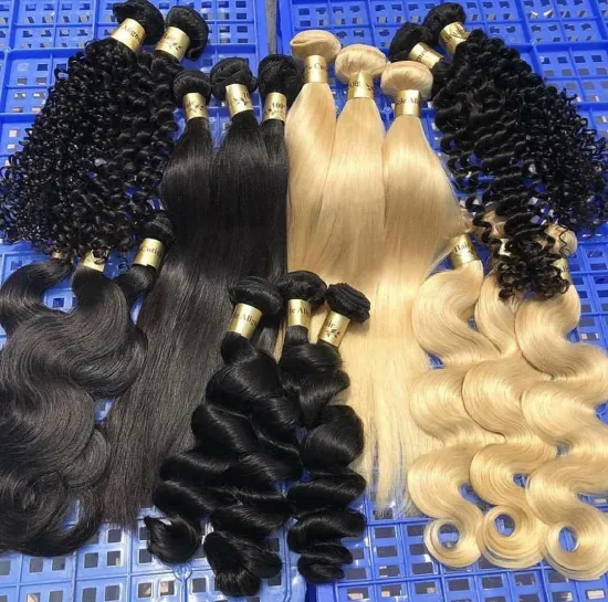 Blonde 613 Body Wave Virgin Human Hair Bundles Wholesale Factory Price Remy Hair Vendor with Lace Closure Frontals Bundle Deals