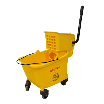 Commercial Mop Bucket with Side Press Wringer and Wheels for Schools and Offices