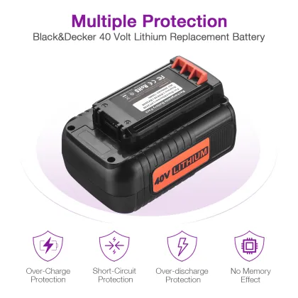 3000mAh 40V Rechargeable Lithium-ion Battery for Black and Decker Drill