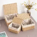 Cesto per la biancheria in rattan intrecciato per l'organizzazione della casa
