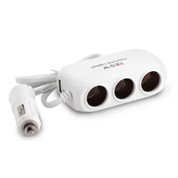 12/24V Adapter Socket Splitter Plug Dual USB Car Charger - Triple Converter 5V/3.1A Car Cigarette Lighter