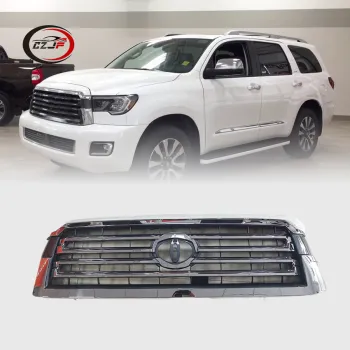 CZJF Car Bumper Front Grille for Toyota Sequoia 2008-2020 Body Kit Parts