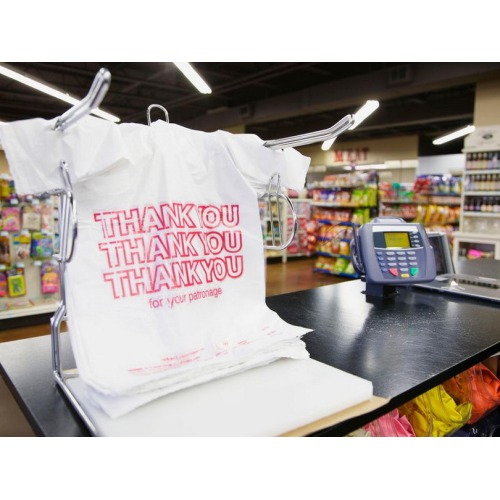 Shopping Polybag Gusset Garbage Rubbish T-Shirt Vest Biodegradable Plastic Grocery Carrier Bag