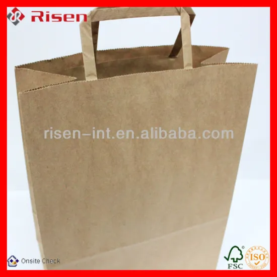 portable brown food packaging bag with high quality