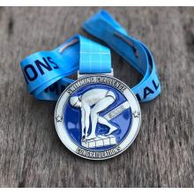 Medalla deportiva de natación de aleación de zinc personalizada 2020