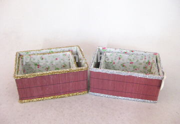Unique Bamboo Mat Storage Basket for Clear up