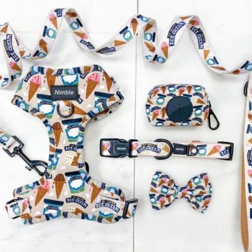 Verstellbarer Polyester -Haustierkabelbaum mit OEM -Logo - Luxusdesigner No -Pull -Haustiergurt für kleine Haustiere