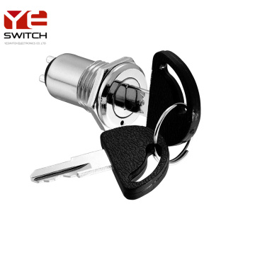 Momentary Double Throw 16mm Key Lock Switch