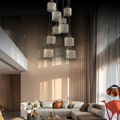 Luxury K9 crystal 72w modern chandeliers pendant lighting