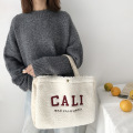 Canvas Shoulder Bag Embroidery Simple Cloth