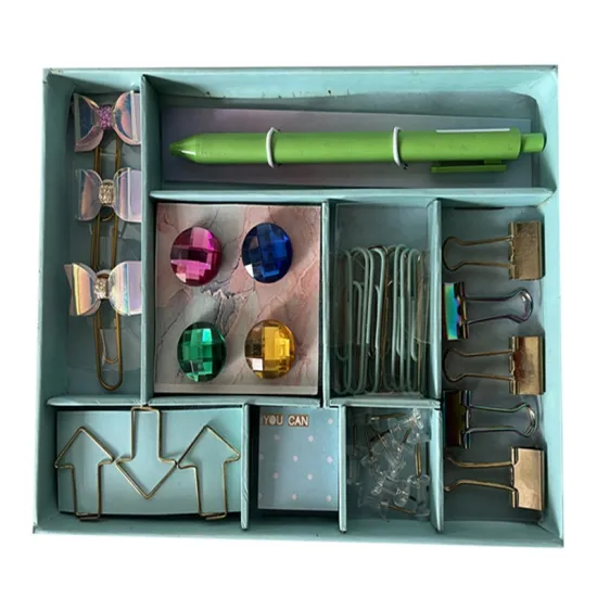 Rainbow Stationery Box Set: Back to School Essentials with Bookmark Pins and Sticky Notes