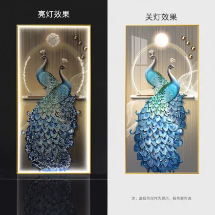 LED Lights Wall Art Metal Porch Decorative Wall Painting