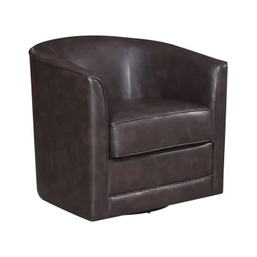 Dark Brown Swivel Arm Chair Living Room Chairs