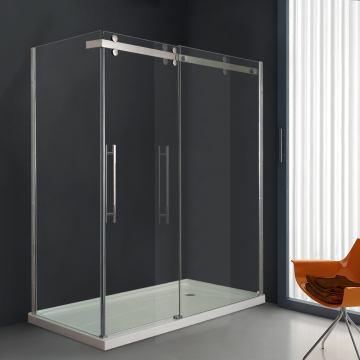 10mm Tempered Glass 304SS Handle Folding Shower Enclosure