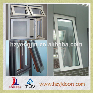 2015 hot sale aluminum top hung window,.5mm tempered glass