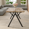 Dining Table with MDF and Black Iron Legs