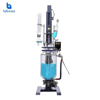LABOAO 20L Electric Lifting Jacketed Glass Reactor for Laboratory