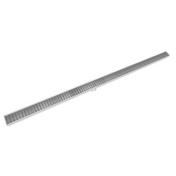 Mirror Polished 304 Stainless Steel Rectangle Floor Drain: 48 Inch Linear Shower Drain with CPC Certified Wedge Wire Grate