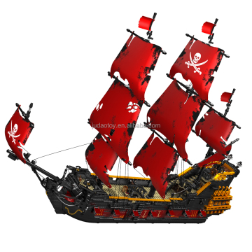 Mold King 13109: Experts Ship de pirate des Caraïbes Queen Anne's Revenge Model Building Blocss