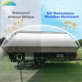 Manual RV Awning White Frame Fabric Modular Driveble