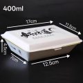 400ml Black Lettered One Piece Paper Takeaway Box