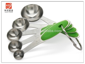 L-013 Measuring Spoons by Kitchen Zest, 5-Pcs S304 Stainless Steel Spoon Set with Engraved Measurements