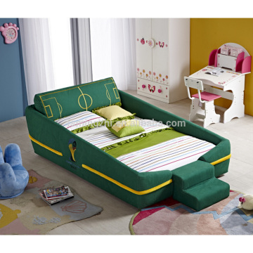 Green Football Field Shape Boy Single Bed DSE0002-1