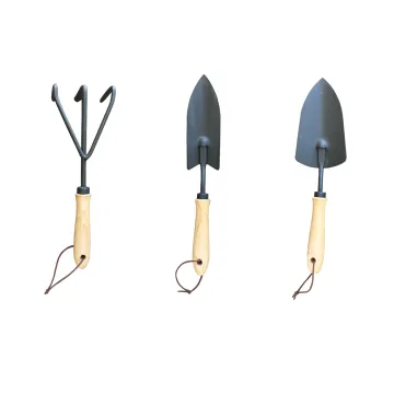 High Quality 3-Piece Mini Garden Hand Tool Set with Wooden Handles