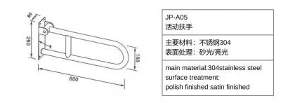 Useful Stainless Steel handrail old people the elderly
