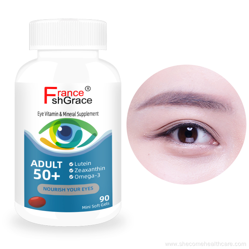Eye Vitamin Mineral Supplement Contains Zinc softgels