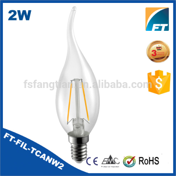 FT-FIL-TCANW2 2W E14 AC100-240V LED Filament Candle Bulb